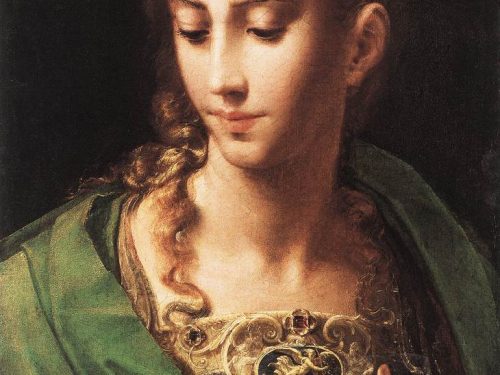 “Minerva/Athena o Pallade”, dipinto olio su tela del Parmigianino…