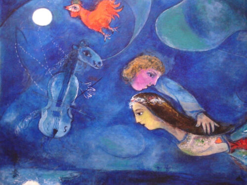 “Le Coq Rouge dans la Nuit”, di Marc Chagall