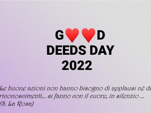Good Deeds Day 2022 – Giornata Mondiale delle Buone Azioni